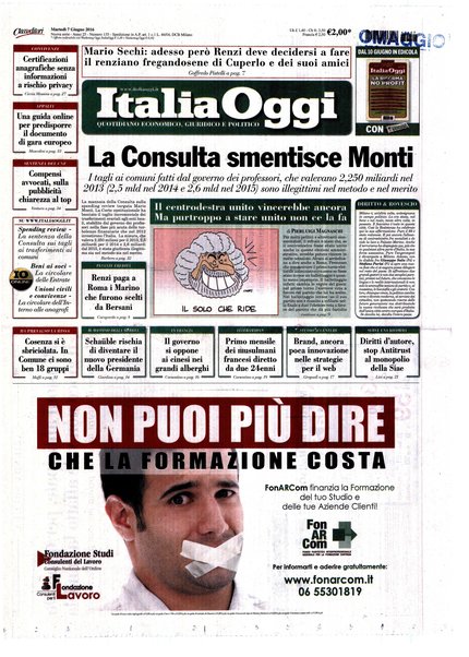 Italia oggi : quotidiano di economia finanza e politica